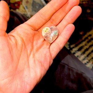 Flower Agate Heart Mini